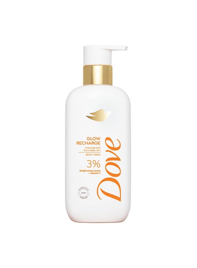 Dove Glow Recharge Serum Body Wash | 3% Brightening Serum + Vit C | Energizes & Illuminates skin | Paraben & SLS free | 300 ml - Image 1